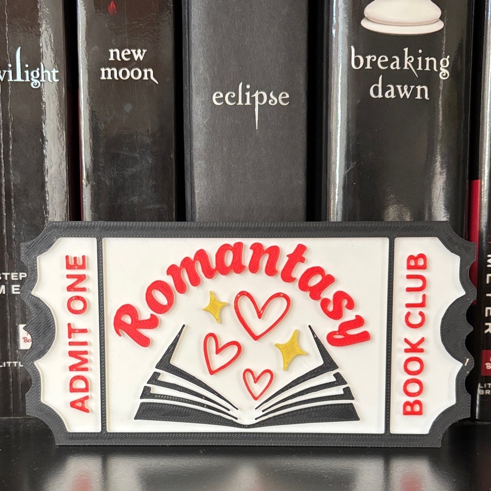 Romantasy Book Club Lifetime Membership Ticket Sign
